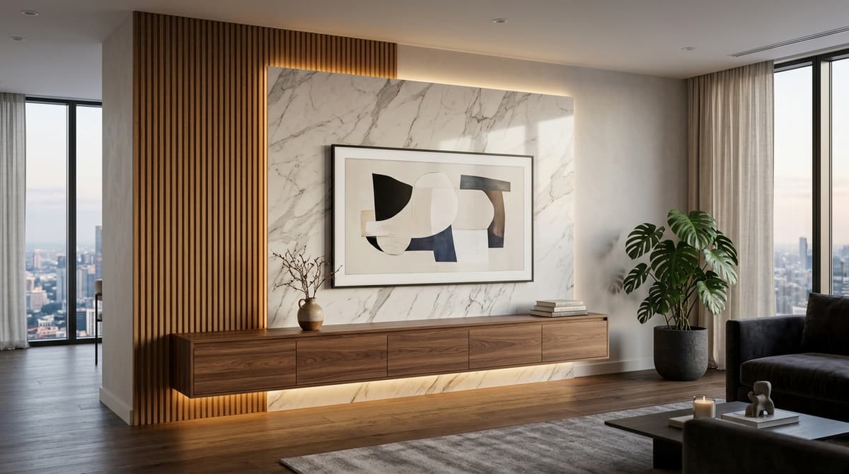 Living Room & TV Unit Design